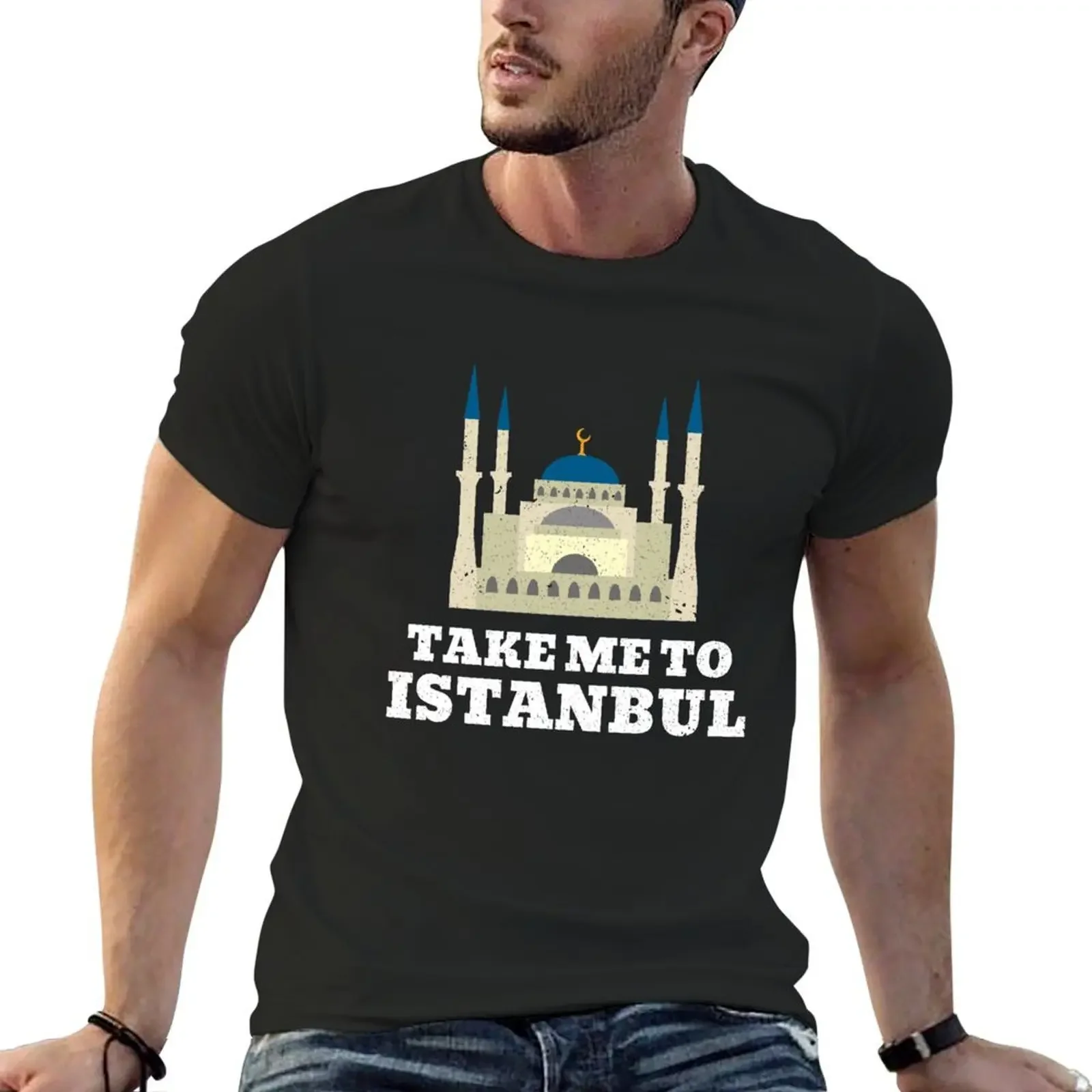 Take me to Istanbul T-Shirt summer tops customs aesthetic clothes heavyweights mens clothing