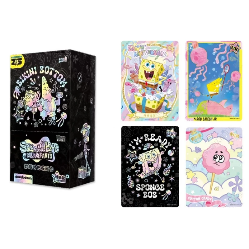 50Pcs/Set 2Style New In Original Box Genuine Classic Anime Character SpongeBob SquarePants Collect Hobby Cards Children\'s Gift