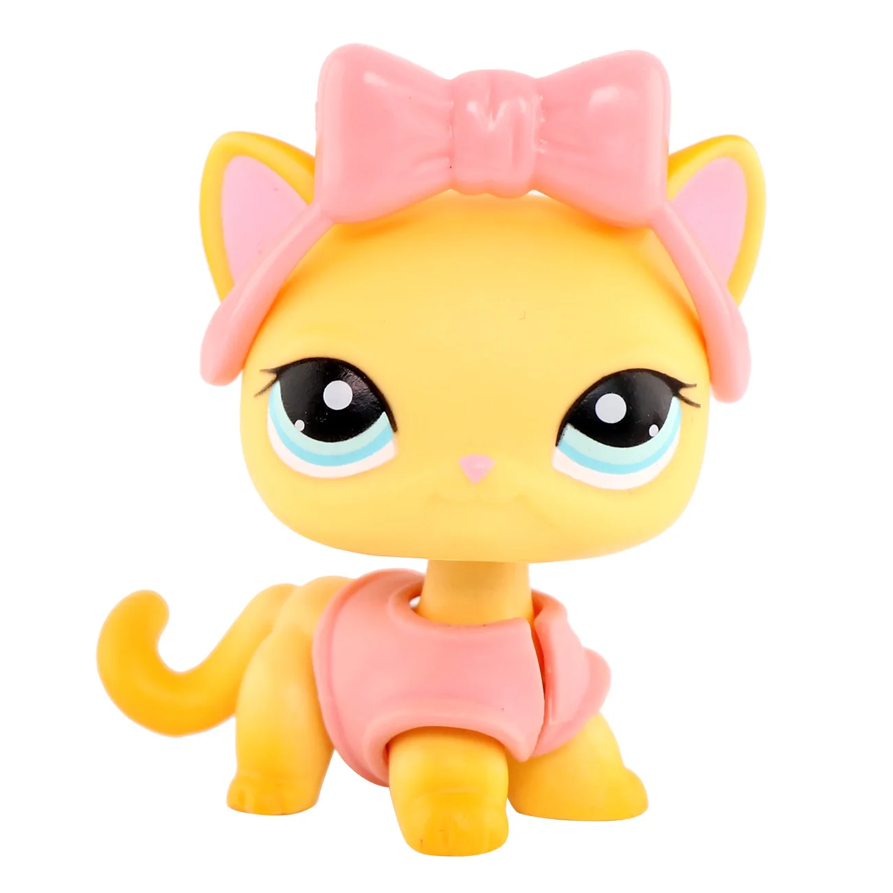 Minilpsshop Wackelkopf-Spielzeug, Kurzhaar-Katze mit Zubehör, bodenstehend, Blumenregal, Tasche, Schuhe, Kindergeschenk für Jungen und Mädchen