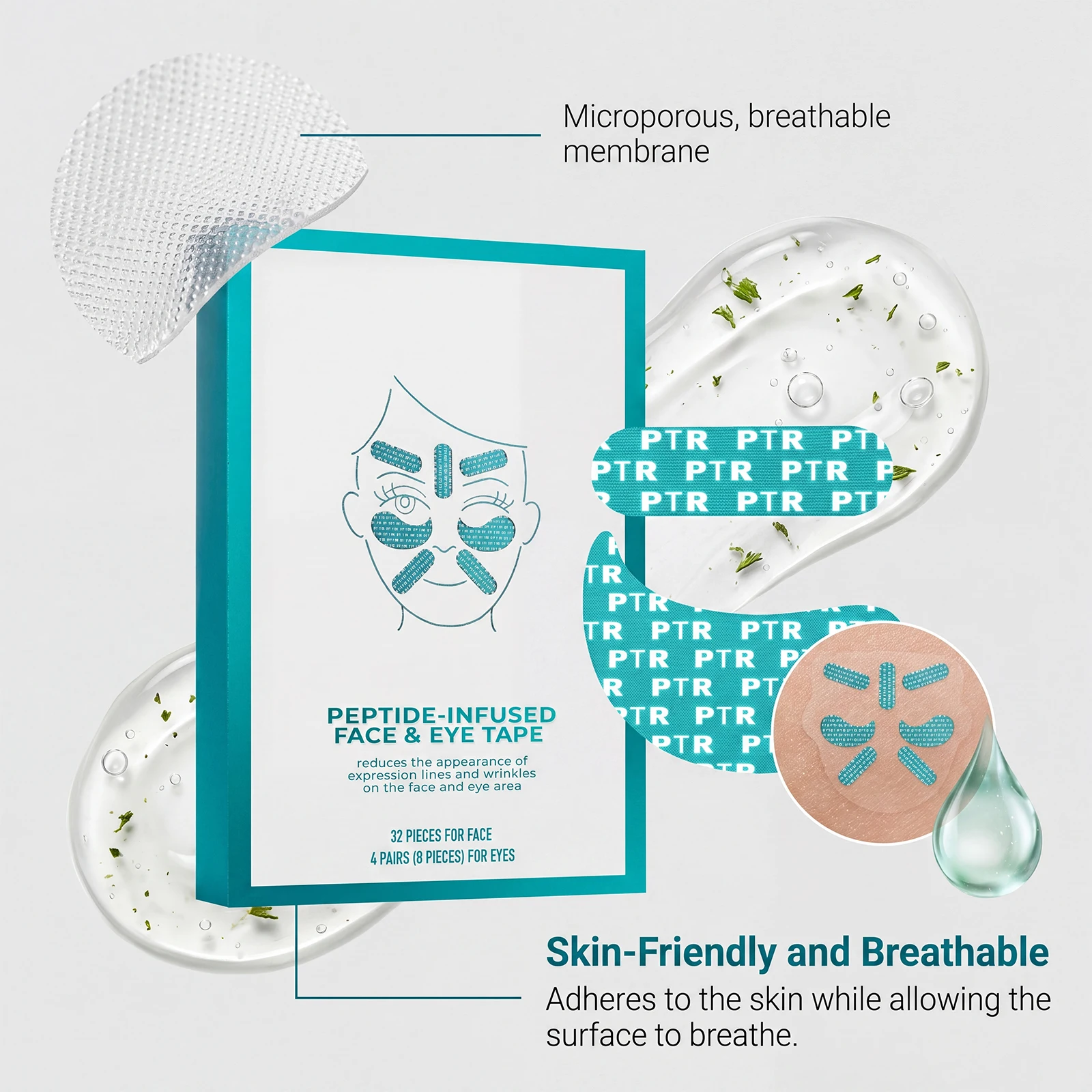 Collagen Peptide Face Eye Mask Reduce Skin Wrinkles Fine Lines Nourish Elastic Skin Firming Up Daily Eye Mask Care Maintenance