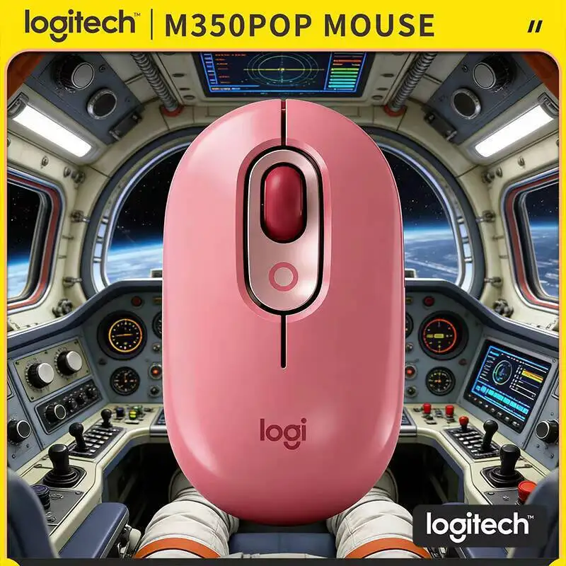 

Logitech M350 POP Silent Dual Mode Mouse for Home Study PC Laptop Student Use Compact