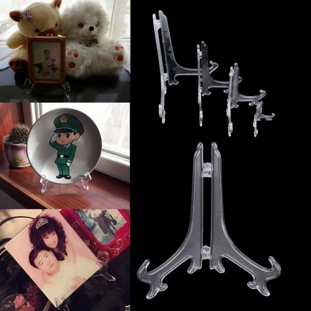 Arts Transparent Home Plastic Picture Display Photo Frame Case Holders