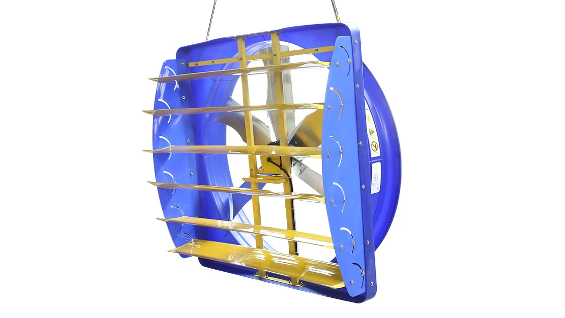 مروحة تهوية مزرعة الدواجن 72 بوصة مروحة توزيع محرك كهربائي ارتفاع تدفق الهواء APP التحكم