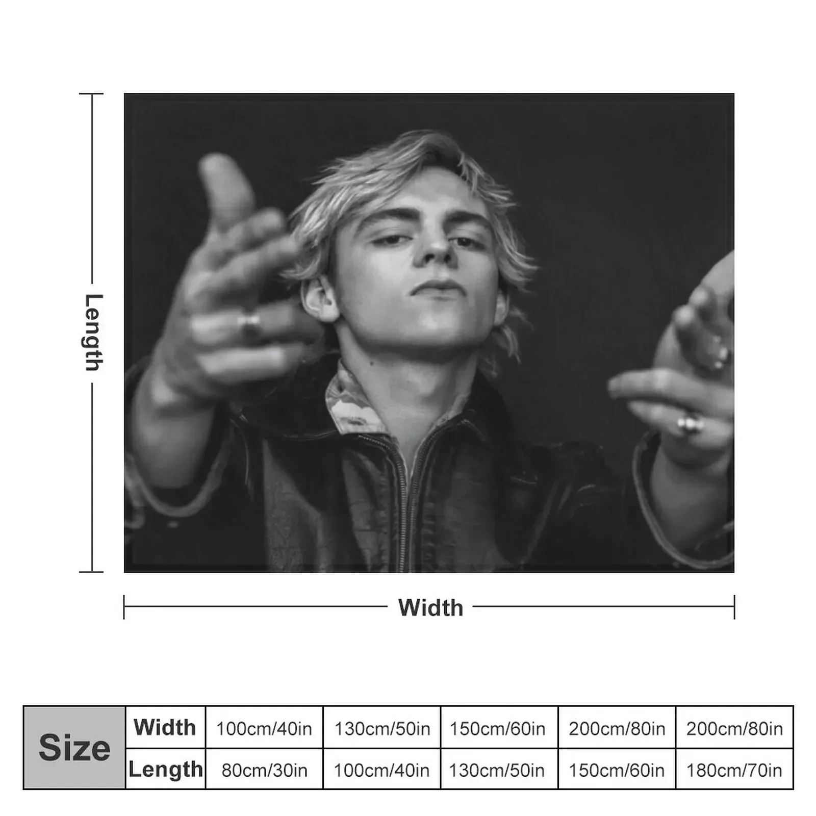 ross lynch Throw Blanket warm for winter Flannels Quilt Blankets