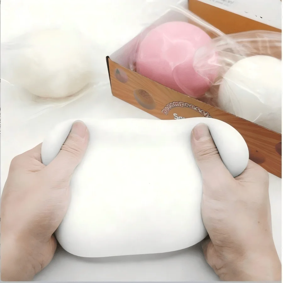 1pc 10cm Super Large Fluffy Slime Ball Jumbo Stress Relief Squeezy Toy, Slow Rebound Squeeze Toy, Huge Fluffy Slime,Perfect Gift