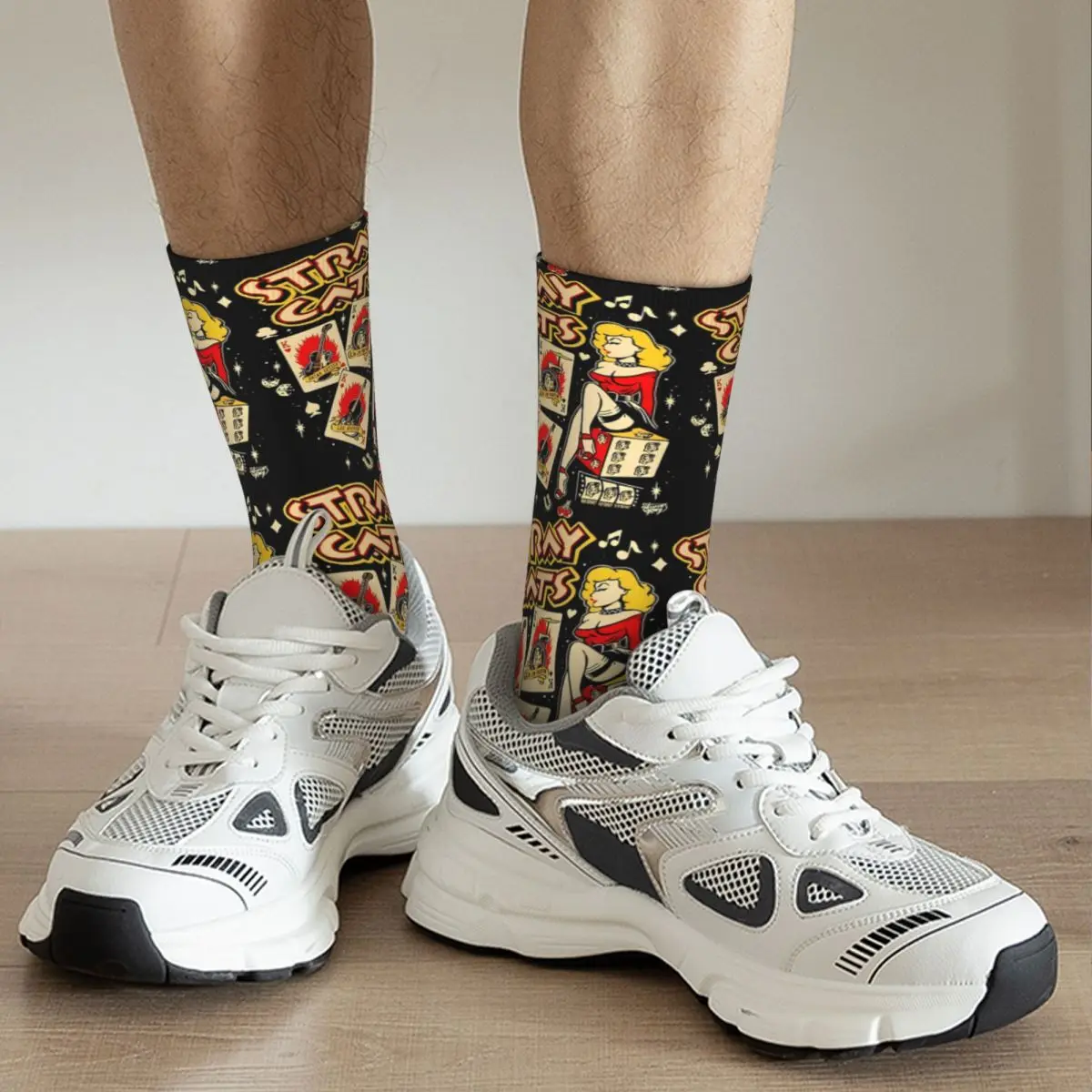 Band Music Singer Albums Retro Tour Socks Autumn 80s Music Band Stockings Adults Men Medium Soft Socks Climbing Non Slip Socks