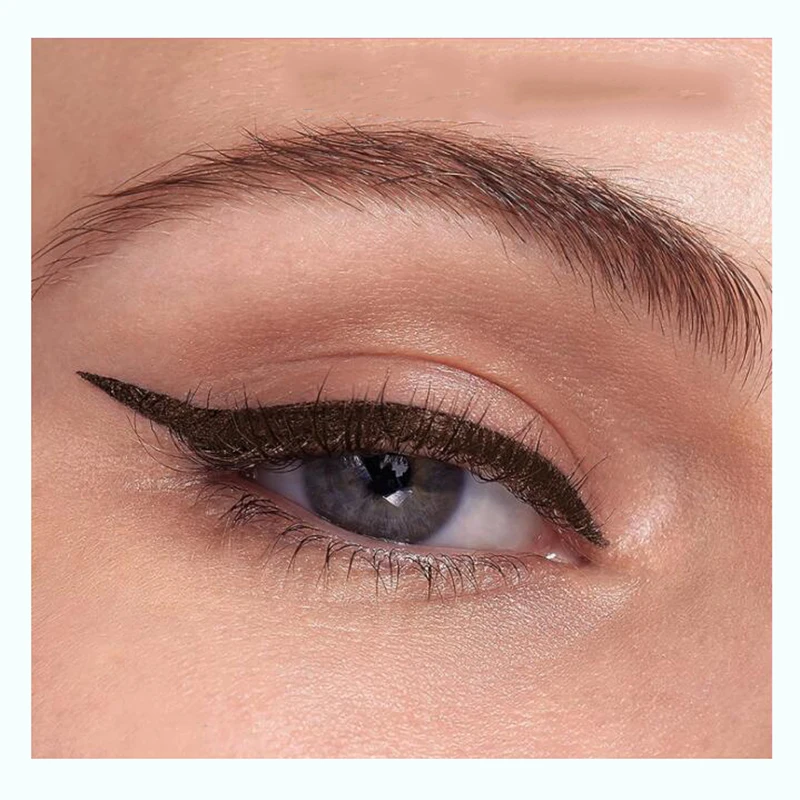 AGAG No-Skip Waterproof Eyeliner Slim Thick Black Quick Drying Smooth Liquid Eye Liner with Mirror