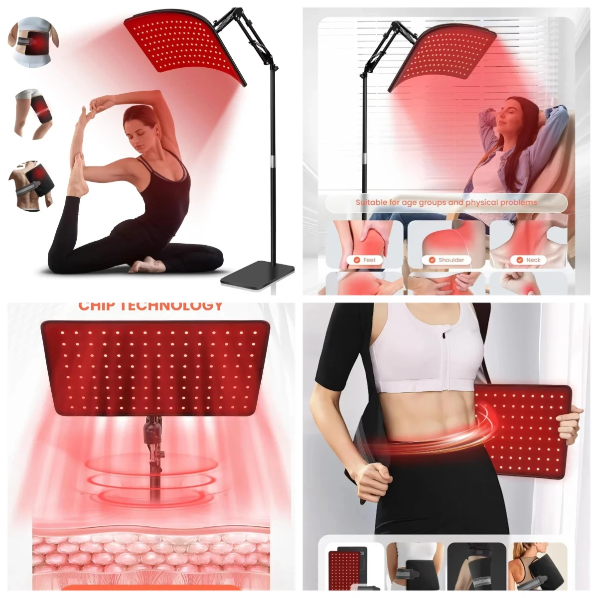Hot selling：Hot Selling Red Light Therapy Red Light Wrap Light Therapy Lamp With Stand Therapy Lamp for Body and Face