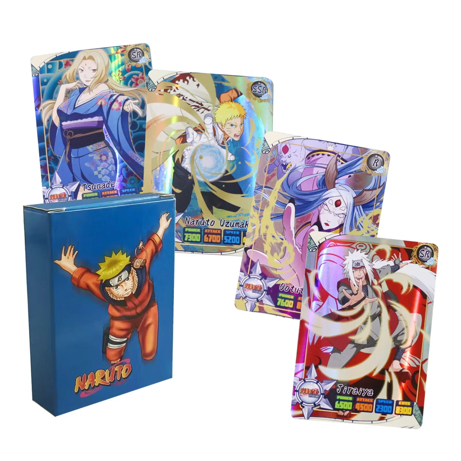 50 Stück Naruto Englische Karten Flashy Kakashi Uzumaki Naruto Sasuke Brettspiel Originalverpackung Kindergeschenk Sammelkarten