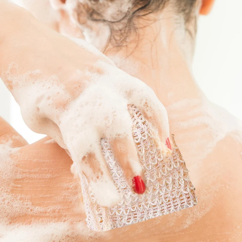 ถุงตาข่ายป่านศรนารายณ์พร้อมเชือกผูกสำหรับนวดขัดผิวอุปกรณ์ขัดถูเวลาอาบน้ำอาบน้ำ20แพ็ค