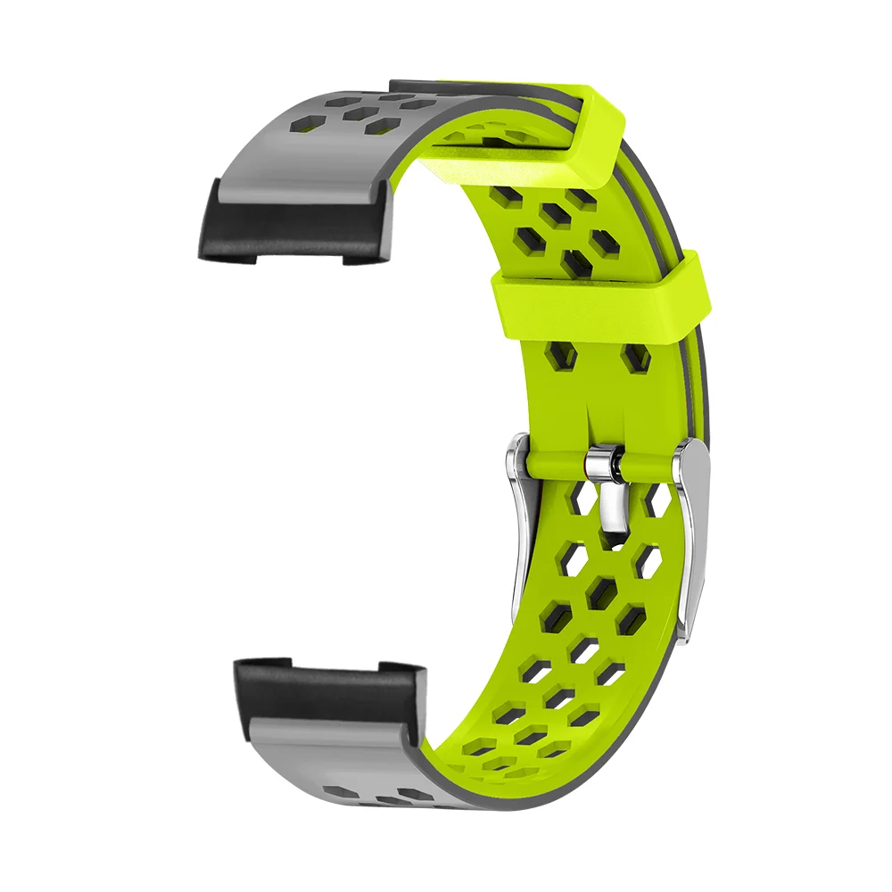

Silicone Strap For Fitbit Charge3 4 5 with Breathable Air Holes & Metal Buckle Quick Release Replacement Smart Watch Band Unisex