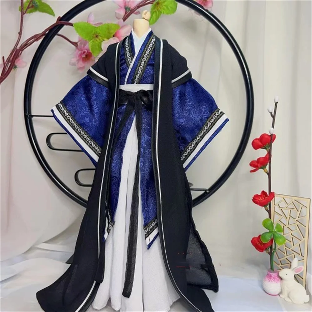 

Ancient Blue Hanfu Suit dress jacket Outfit 1/6 Scale Male Clothes Dress Robe Clothes for 12inch Action Figure Toys