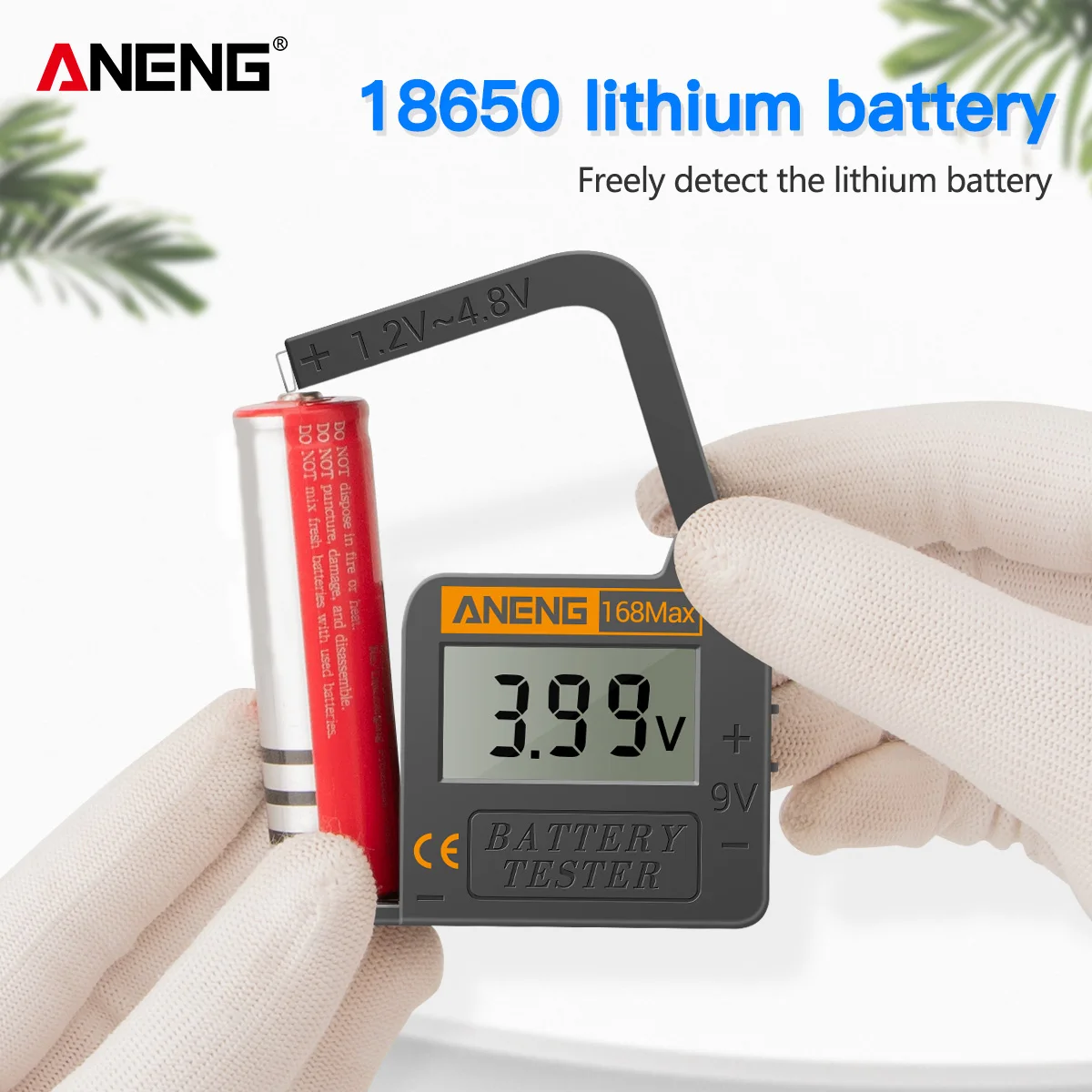 ANENG Battery Tester 168MAX Digital Display Tester Battery Voltage Checker Battery Capacity Testing Tool