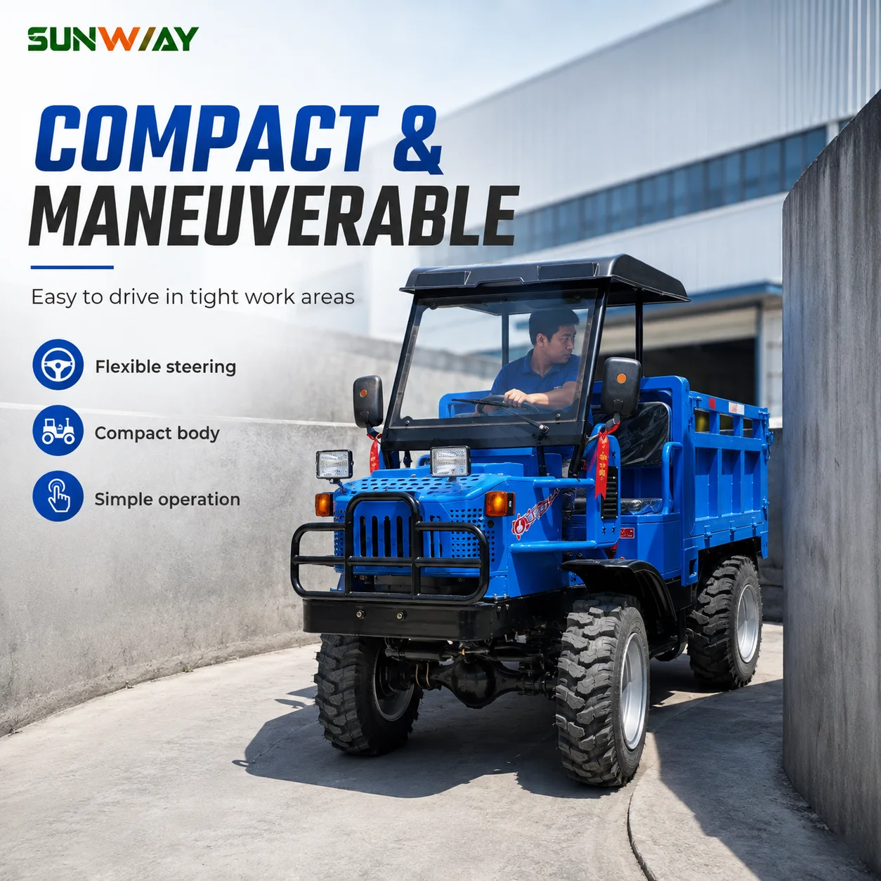 Fatory Price Farm UTV 4X4 500CC Side By Side All Terrain Vehicle For Ranch Transport Operation