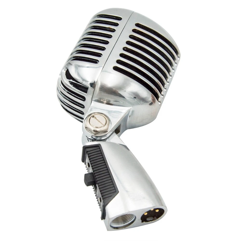 A06M-Professional Wired Vintage Classic Microphone Dynamic Moving Coil Mike Deluxe Metal Vocal Old Style Ktv Mic Mike