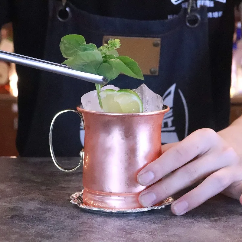 Vintage Vintage Moscow Mule Copper Mug, Waist Creative Metal Cocktail Mug