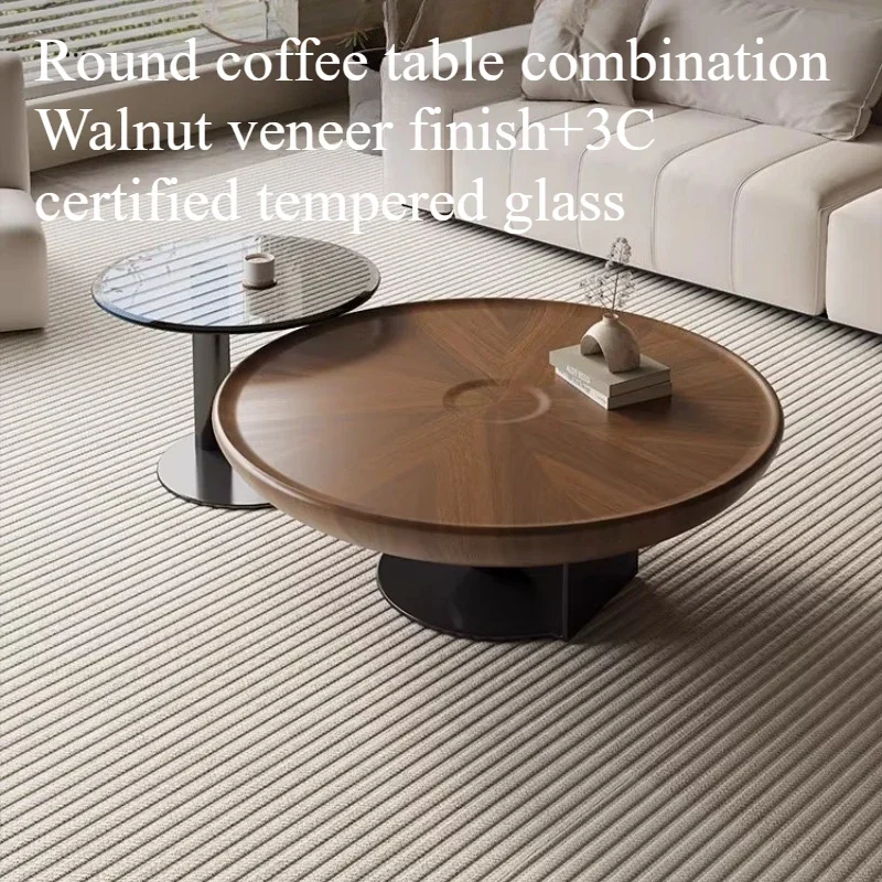 Japanese Vintage Side Coffee Table Clear Modern Round Small Base Coffee Tables Wooden Premium Natural Cute House Accessories