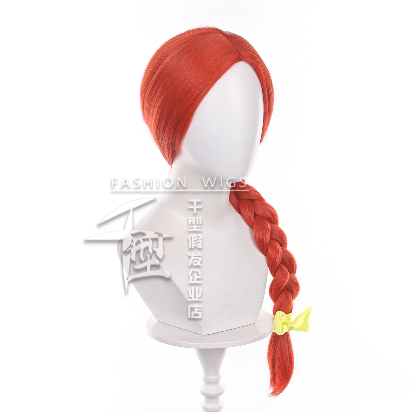 Anime Jessie Cosplay Wig 70cm Red Braided Women Heat Resistant Synthetic Hair Peluca For Halloween Party Role Play