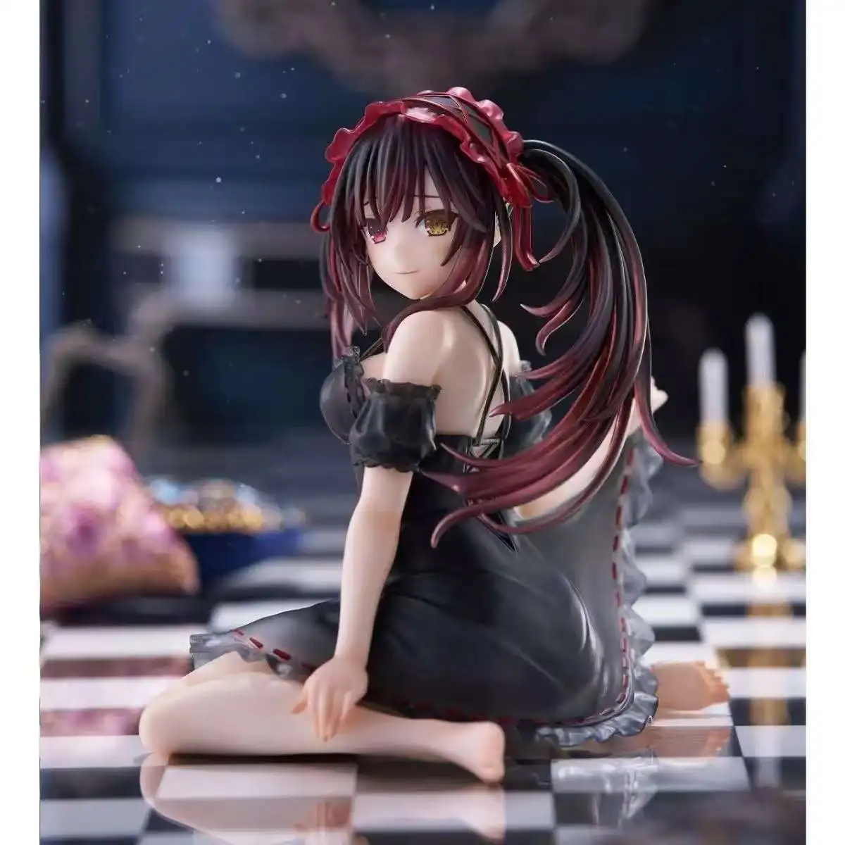 

Anime Figure Poseable Doll Model Toy Gift Limited Edition Kurumi Tokisaki Nightwear Car Decor Collection