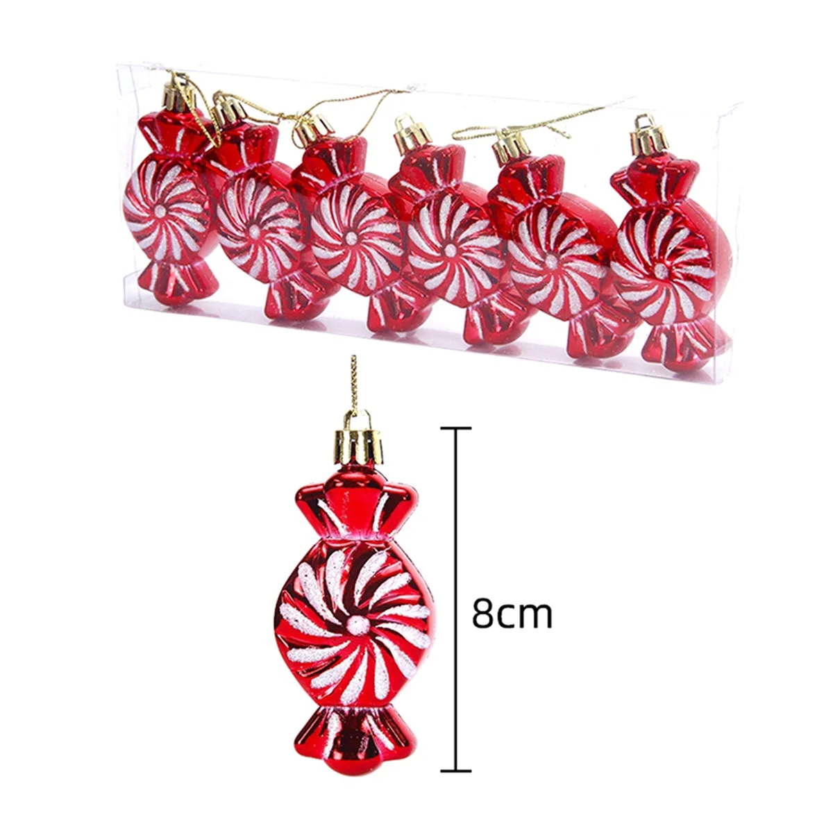 A71P الأحمر شجرة عيد الميلاد تزيين مُثبت اكسسوارات الزفاف السنة الجديدة نافذة تزيين مُثبت ، فاكهة مدببة طويلة #5