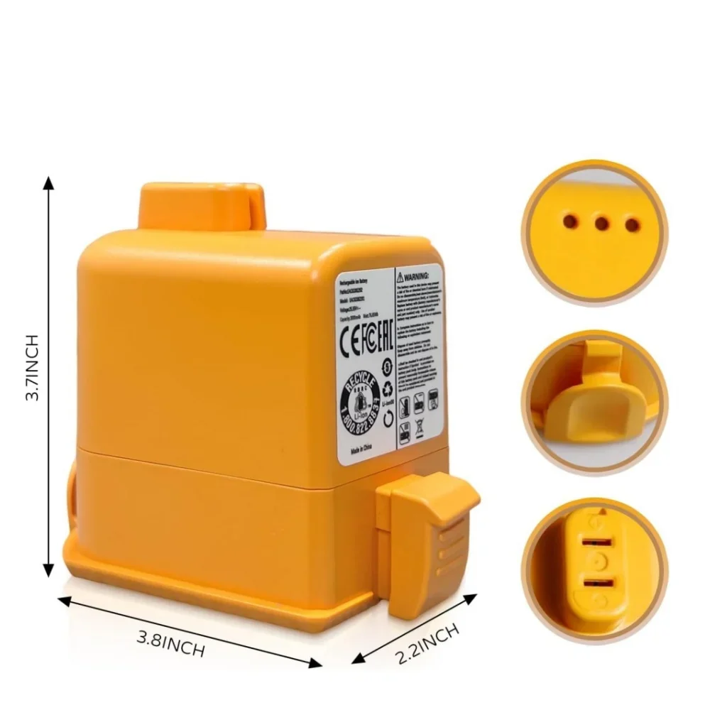 

25.55V 3500mAh Replacement Battery for LG CordZero A9/A9+/A9M, Lithium-ion Power with BMS Protection (Model EAC63382204).