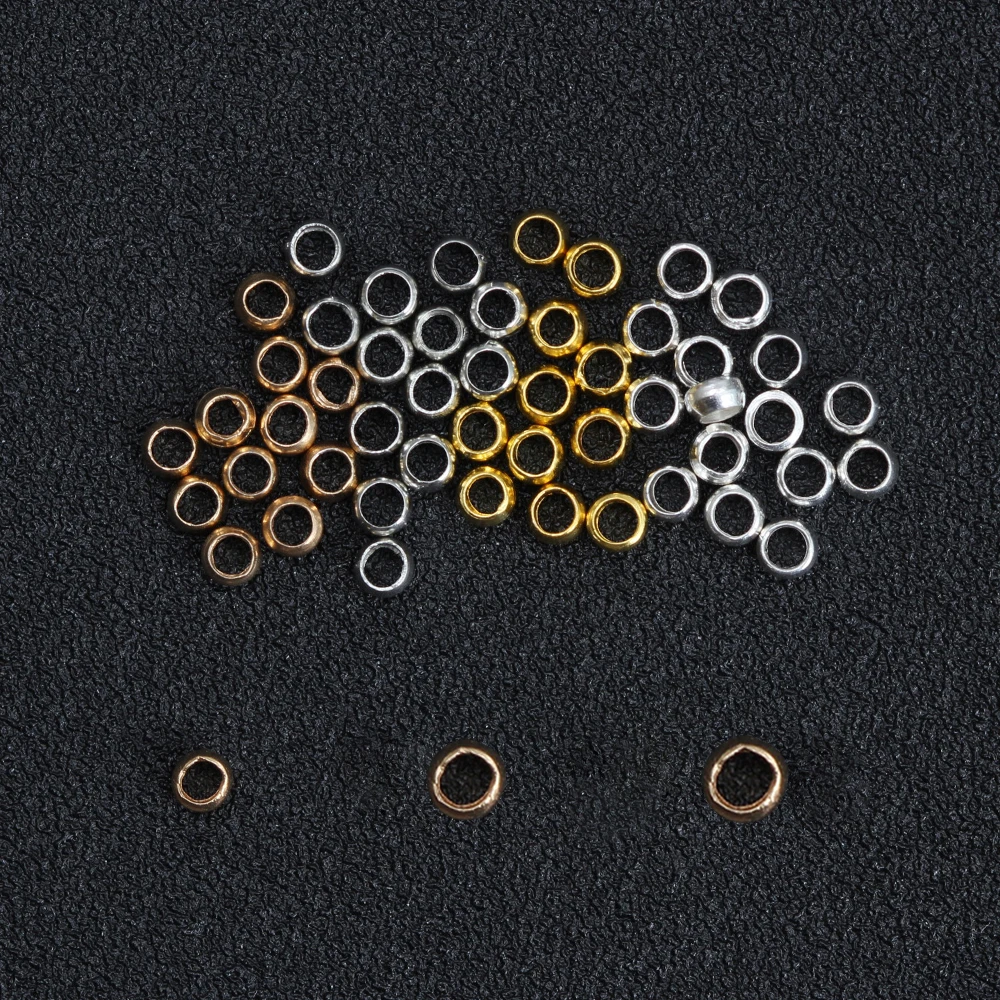 500 шт/партия шаровые Обжимные бусины 2/2.5/3 мм бусины-вставки из сплава для изготовления ювелирных изделий DIY принадлежности для браслетов