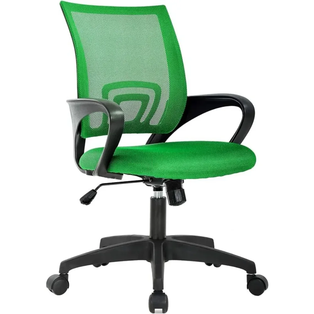 Home Office Chair Ergonomic Desk Chairs Mesh Computer with Lumbar Support Armrest Rolling Swivel Adjustable Green