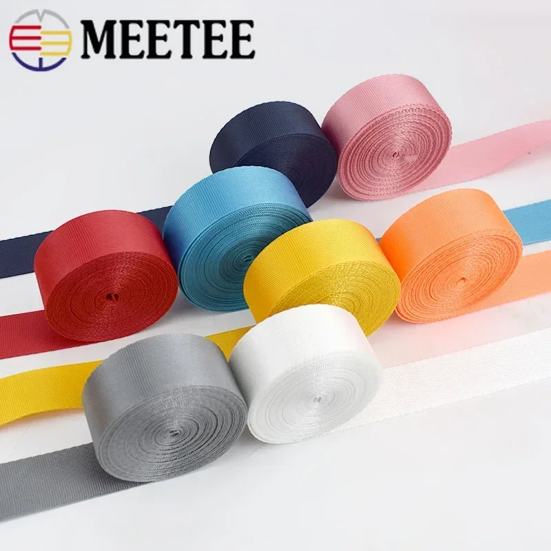 8Meter 0.7mm Thick Polyester Nylon Webbing Ribbon Strap Tapes Knapsack Backpack Belt Bias Binding DIY Clothes Sewing Accessories