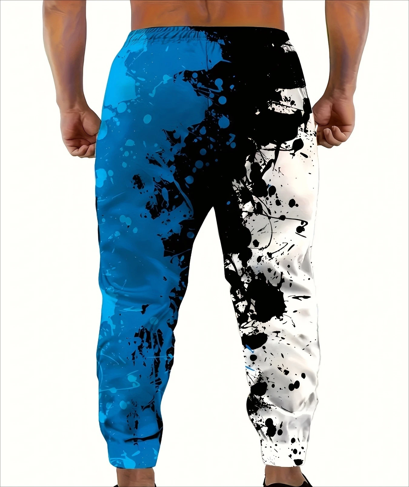 Hot-selling Fashionable Gothic Style Colorful Splashed Ink Pattern Limited Edition Design 3D Printed Large Size Pants in 2026