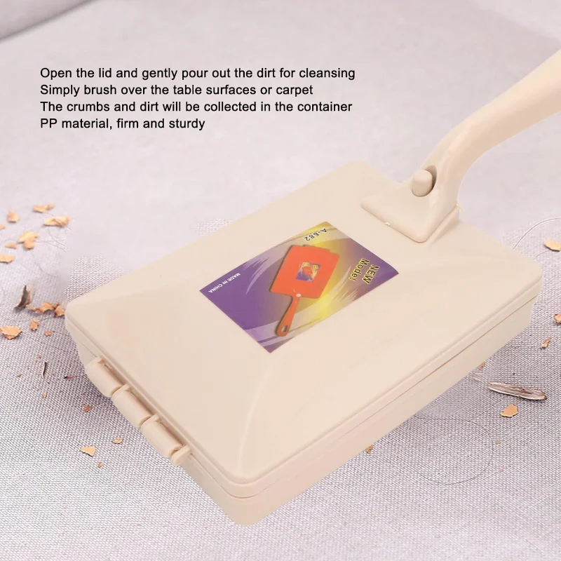 Ручная подметальная машина для ковров, двойная роликовая щетка для очистки пыли с короткой ручкой Ручная подметальная щетка для постельного белья Настольный ковер So