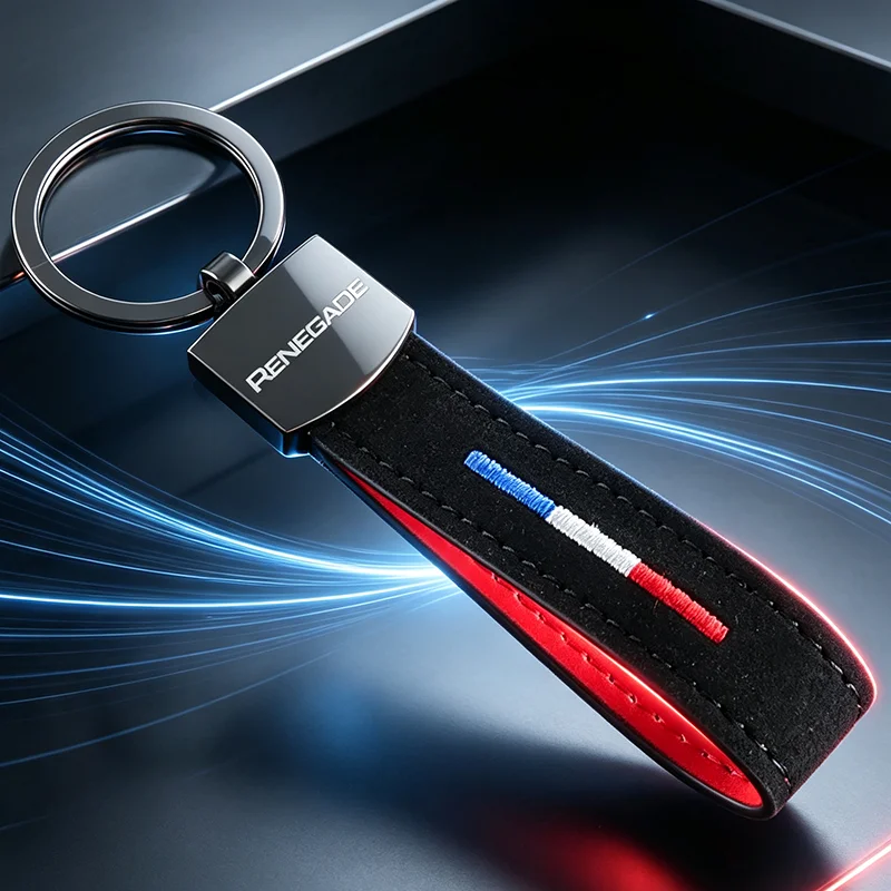 Suede Car Keychains Key Ring for Jeep Renegade Logo Wrangler Compass Cherokee Patriot Liberty Auto Key Chains Holder Pendant