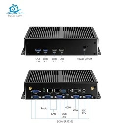 Промышленный мини-ПК Helorpc 2LAN6COM с поддержкой Inter Celeron J1900, WIN10 LINUX Pfense с компьютером 4xUSB3.0 2xUSB2.0 1xHDMI