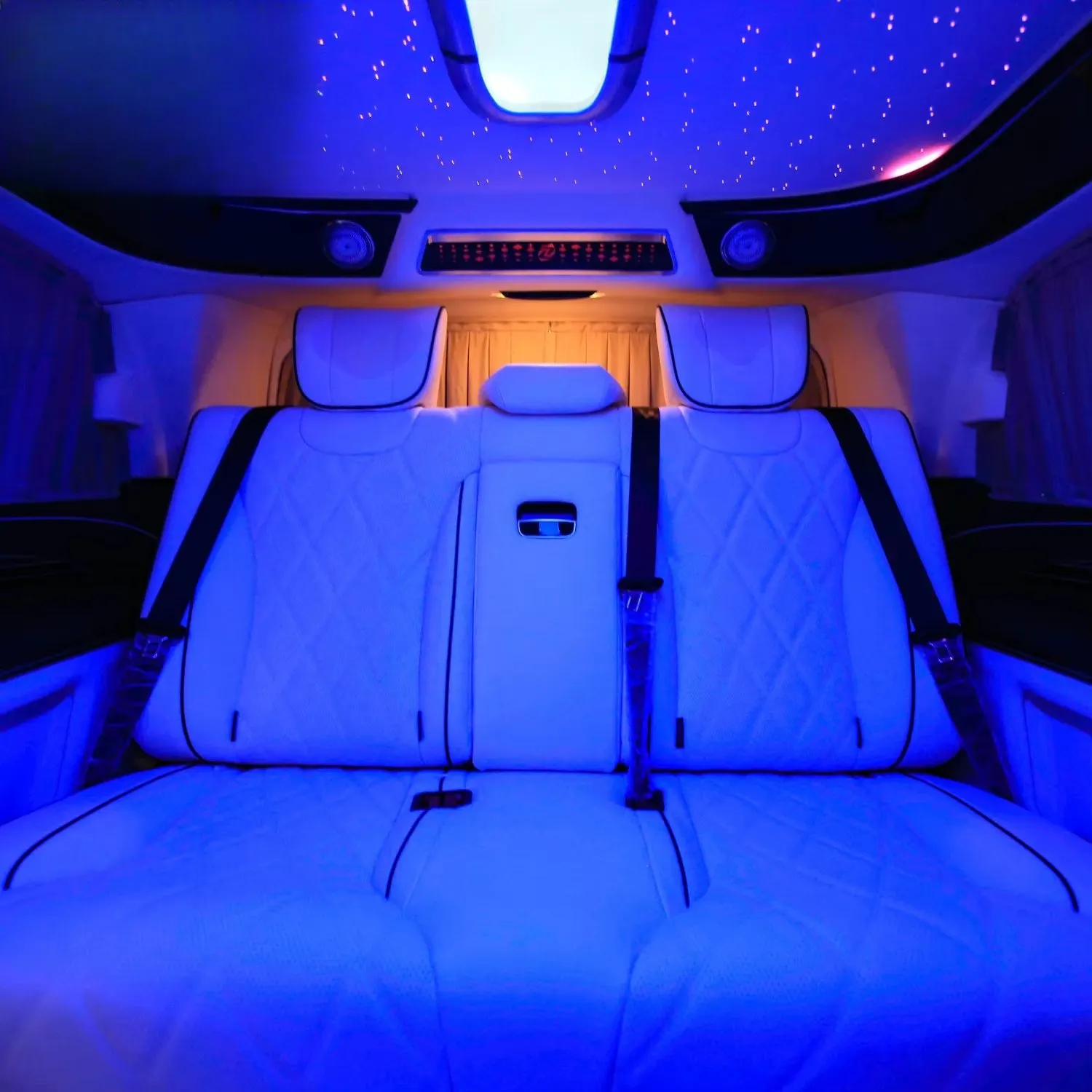 Carride VIP Car Interior Modification Kit W447 Vito V260 Business Electric Captain Seat Sofa Bed Aluminum Alloy Starry Sky