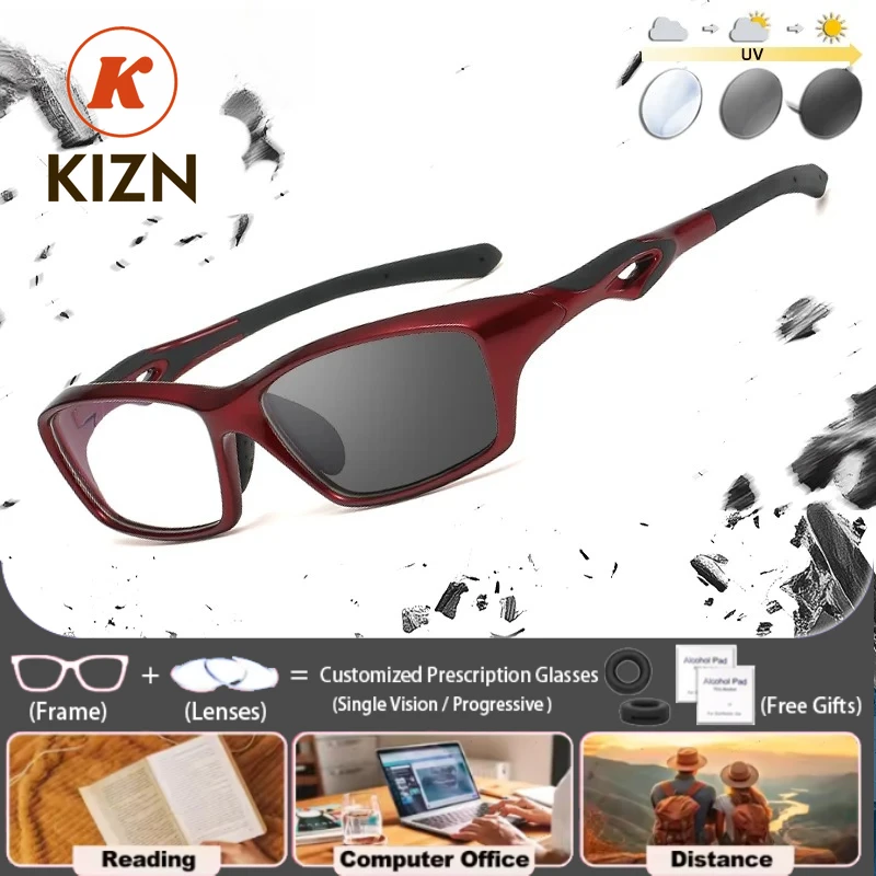 

Очки KIZN (XL) для мужчин: модные, спортивные, для чтения, с защитой от синего света, фотохромные, для активного отдыха, с диоптриями