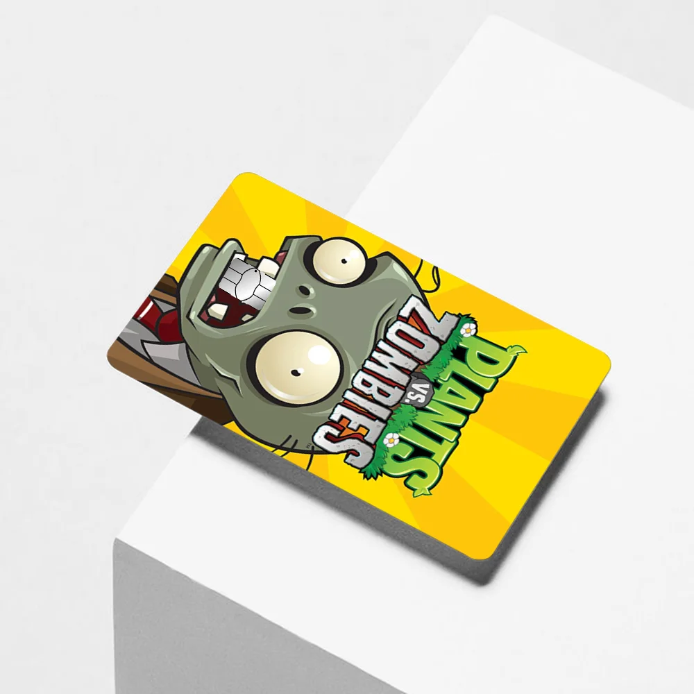 P-Plants-Vs-Z-Zombies Stickers Cartoon Credit Card Visa Debit Bank Charge Card Bus Metro Waterproof Sticker Decal Decoration