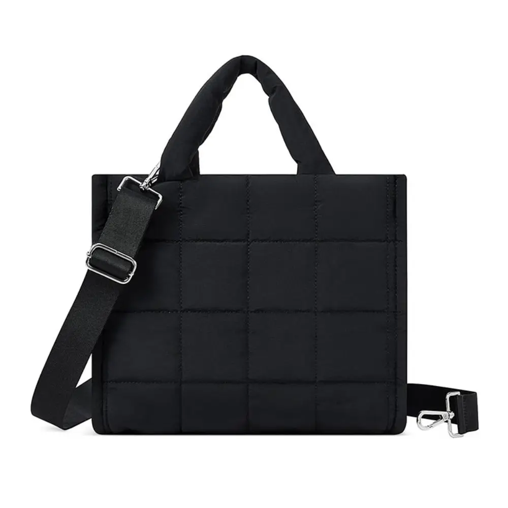 

Легкая стеганая большая сумка со съемным ремнем и несколькими карманами, нейлоновая сумка через плечо на молнии, дорожная сумка