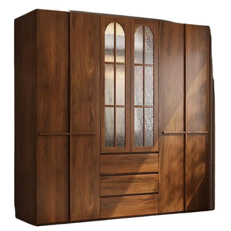 

Household retro small apartment clothing cabinet modern simple storage cabinet