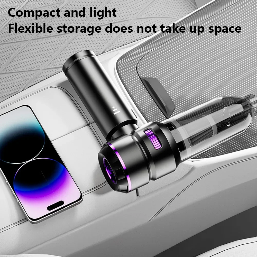 6000mAH Car Vacuum Cleaner Brushless Motor Suction & Blowing Dust Removal Tire Inflation Cordless Portable