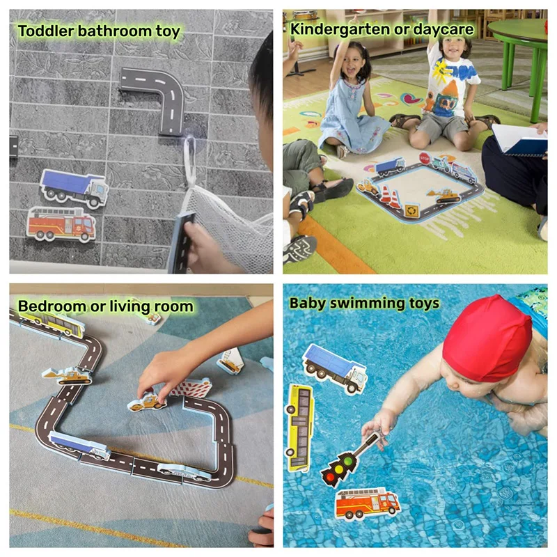 Children Shower Toys EVA Soft Reusable Swimming Bathroom Toy Early Education Games Parent Child Suitable for Baby Aged 3-6 TMZ