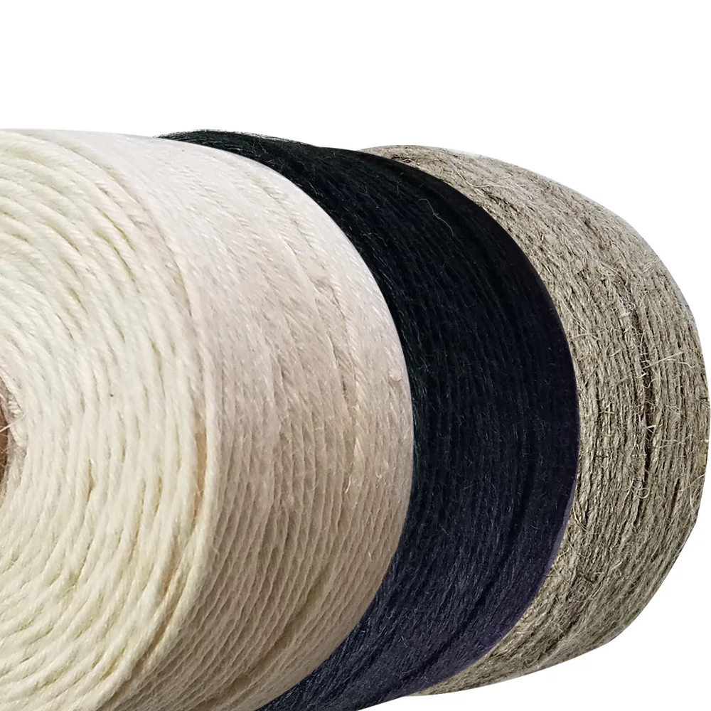 100m/roll Original Natural Pure Linen Yarns threads Handmade DIY Twine Cords Thread Accessory for Crafts