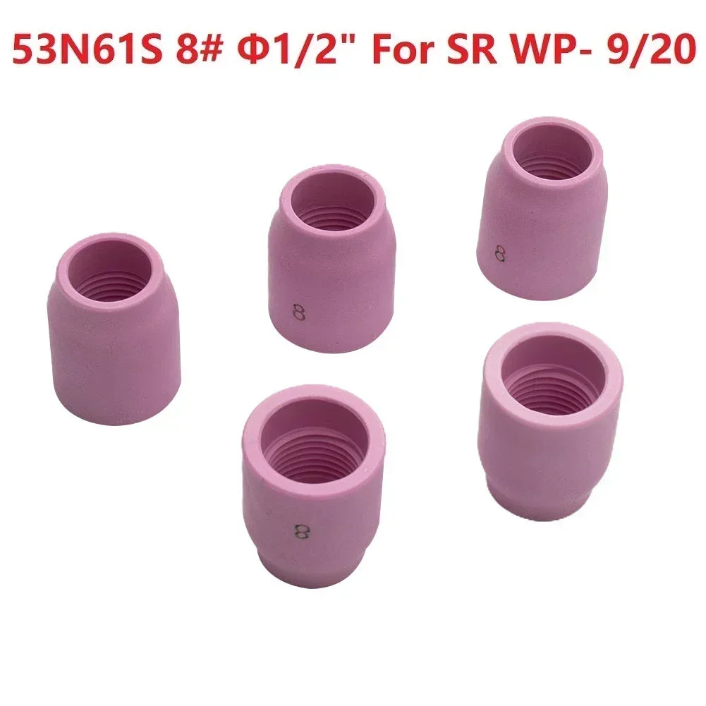 5Pcs Per Set 53N61S Alumina Ceramic Nozzles Gas Lens Cup For TIG WP17 18 26 Welding Torch Accessories Consumables