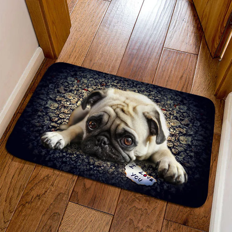 3D Small Animal Illusion Floor Mat Door Living Room Bedroom Kitchen Anti-fouling Anti-slip Floor Mat Home Living Room Floor Mat