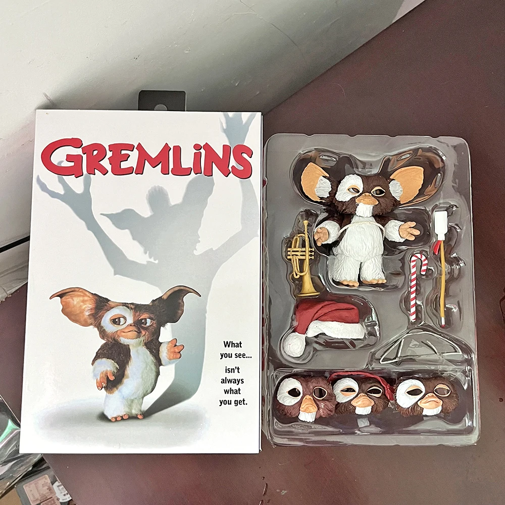 NECA Gremlins Figure Movie Edition Gremlins Retro Rubber Horror Doll Toy Doll Christmas Ver. Gift