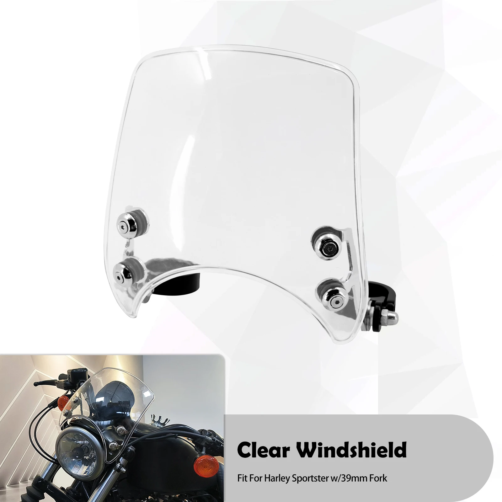 Motorrad verstellbare Windschutz scheibe schwarz rauch klar für Harley Sportster xl 2004 72 48 Eisen-up 39mm-41mm Gabel Windschutz scheibe