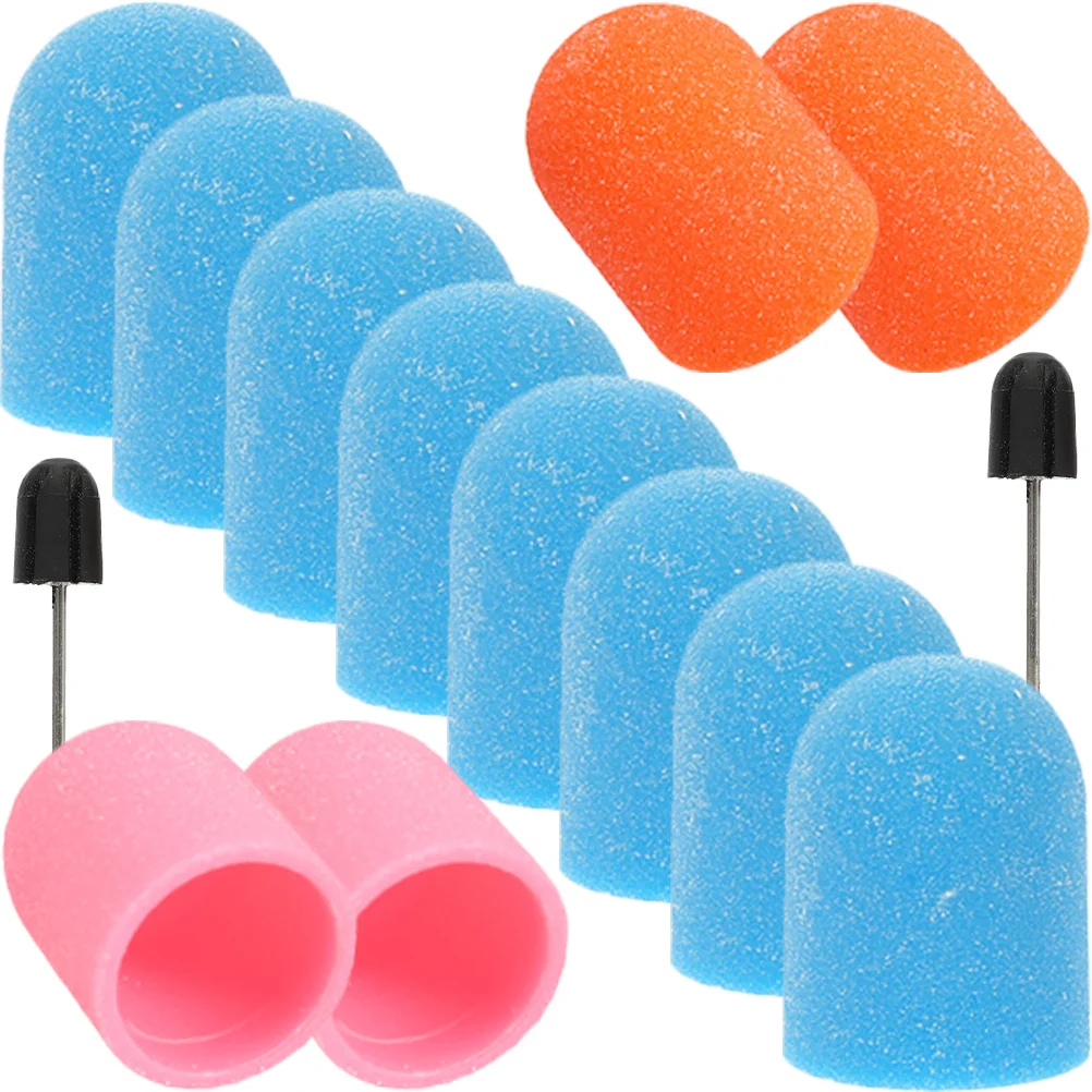 3 set di tappi per sabbia per lucidatore per unghie, punta per trapano elettrico portatile per unghie, accessorio per lucidatura professionale per manicure, tappo per levigatura per manicure