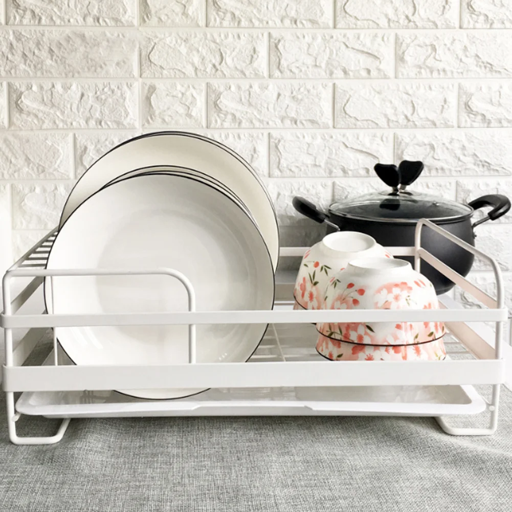 Metal Wire Dish Cup Rack with Drip Tray