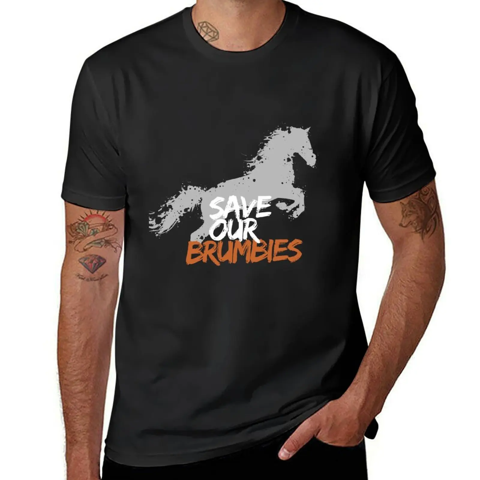 Save Our Brumbies - Fundraiser for legal costs T-Shirt quick drying new edition funnys mens plain t shirts