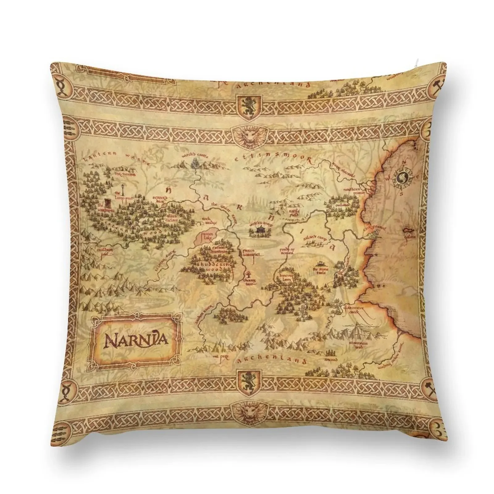 

Map of Narnia Throw Pillow New year Cushion Cover Luxury Cushions Cover Decorative pillowcase pillow