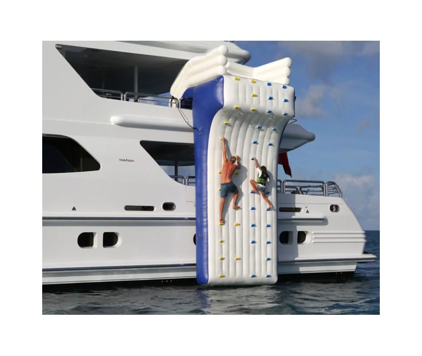 Novo design de parede de escalada de água inflável para adultos para barco