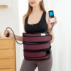 EMS Micro Electric Abdominal Belt Massager Abdomen Burning Fat Heating 7 Degrees Temperature Free Adjustment Home Portable